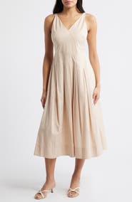 Eliza J V-Neck Midi Dress