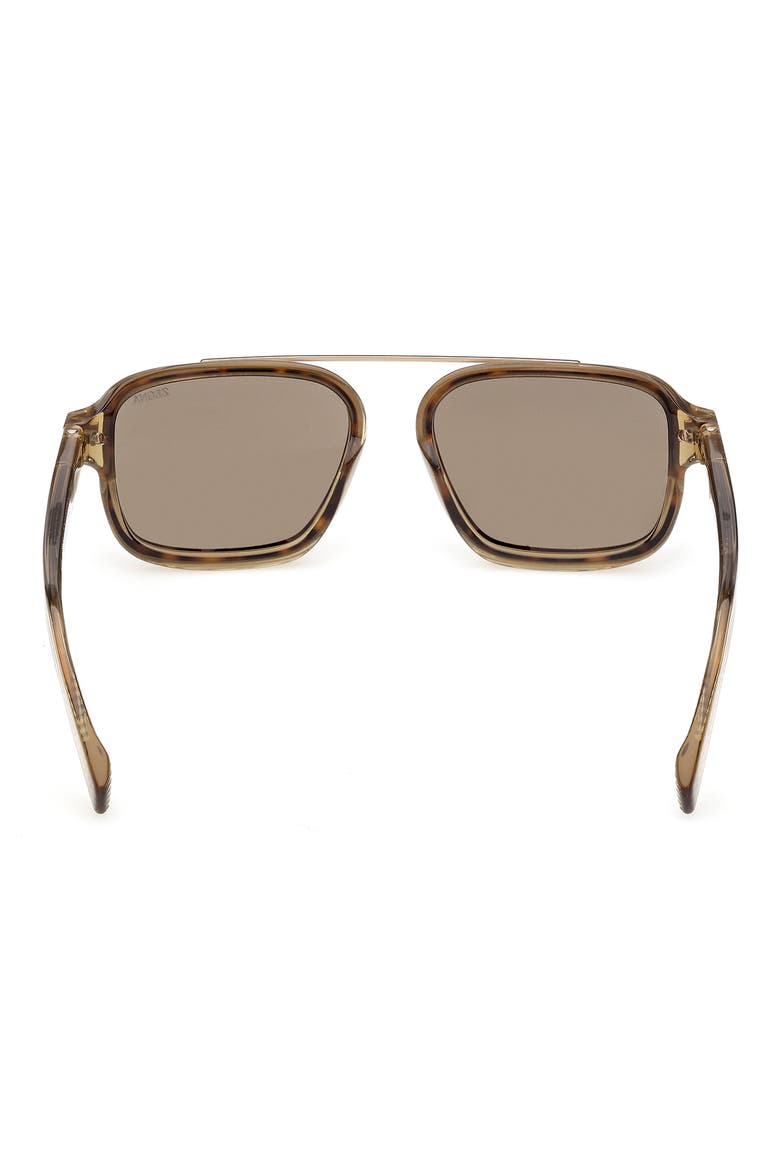 55mm Geometric Sunglasses, Alternate, color, TRANSPARENT SAND / HAVANA