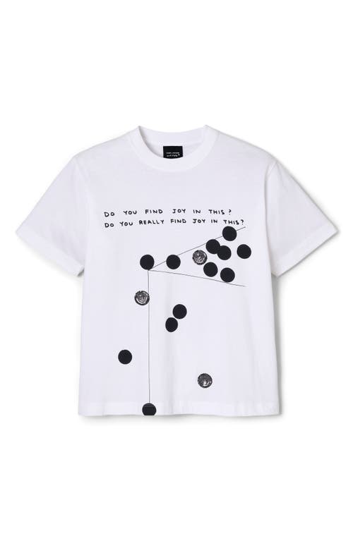 Marc Jacobs Do You Find Joy? Boxy Graphic T-shirt In White