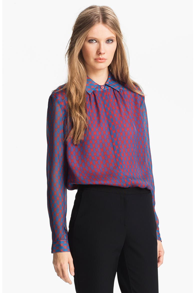 Geometric Print Chiffon Blouse (Nordstrom Exclusive), Main, color, ABSTRACT GEO PRINT