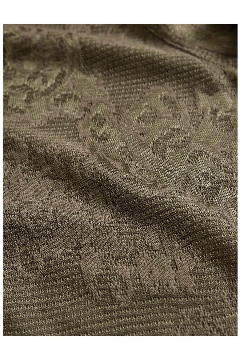 Biaggio Jacquard Mesh Short Sleeve Button-Up Shirt, Alternate, color, EUCALYPTUS