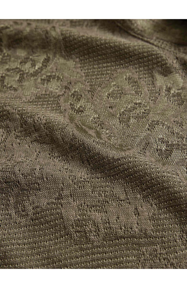 John Varvatos Biaggio Jacquard Mesh Short Sleeve Button-Up Shirt, Alternate, color, Eucalyptus