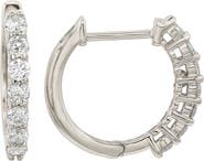 SOUZANA by Suzy Levian 14K Gold 1.40cttw Diamond Huggie Hoop Earrings