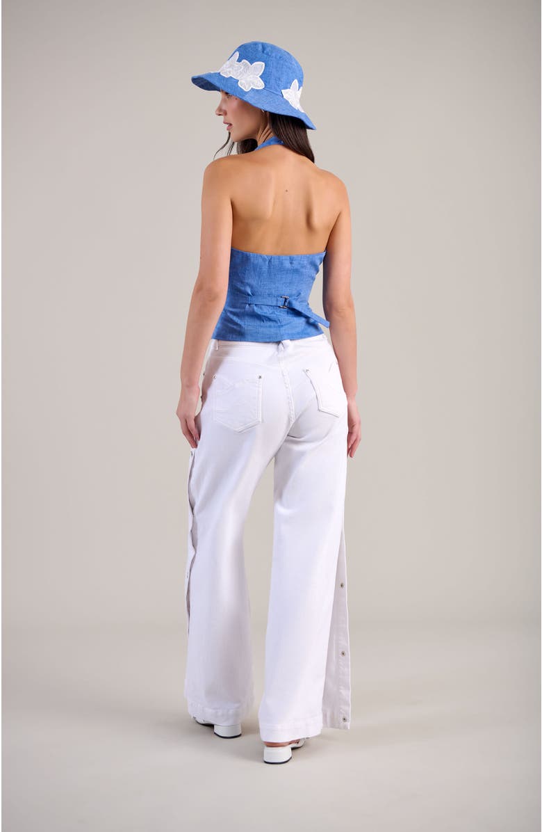 Anne Fontaine Iona Vest, Alternate, color, Blue