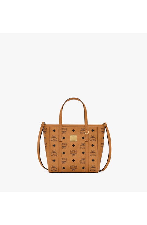 Mini Toni Top-Zip Shopper in Visetos