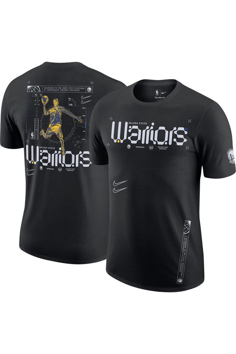 Men's Nike Black Golden State Warriors Courtside Air Traffic Control Max90 T-Shirt, Main, color, Black