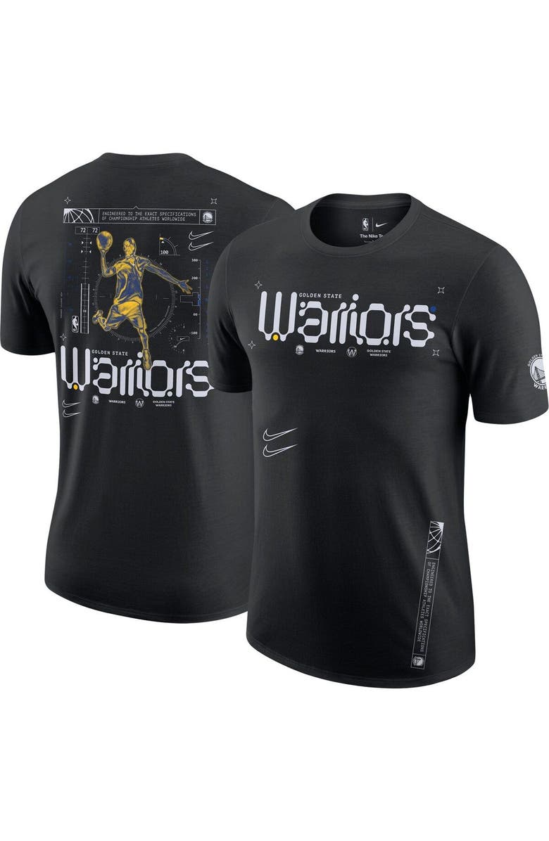 Nike Men's Nike Black Golden State Warriors Courtside Air Traffic Control Max90 T-Shirt, Main, color, Black