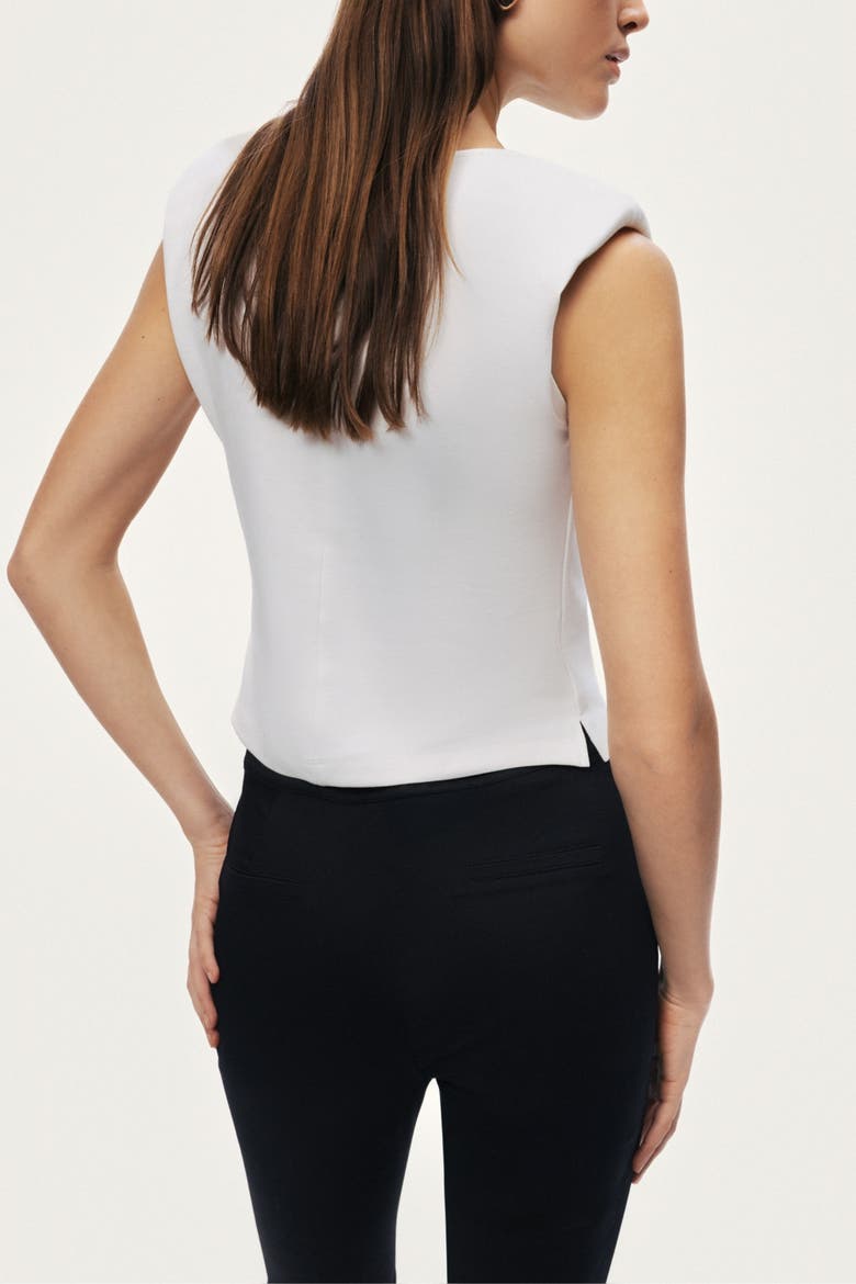 Sleeveless Buckle-Detail Blouse, Alternate, color, Ivory