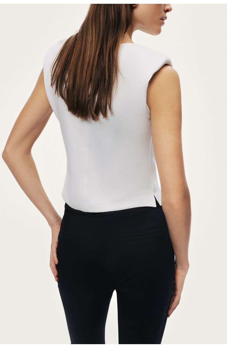 Nocturne Sleeveless Buckle-Detail Blouse, Alternate, color, Ivory