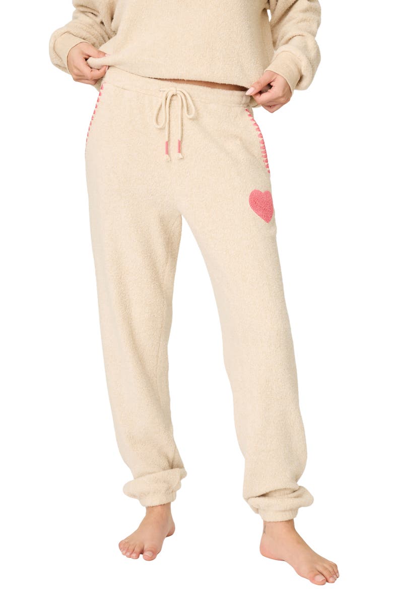 PJ Salvage For the Mama Cotton Blend Pajama Pants, Main, color, Light Oatmeal