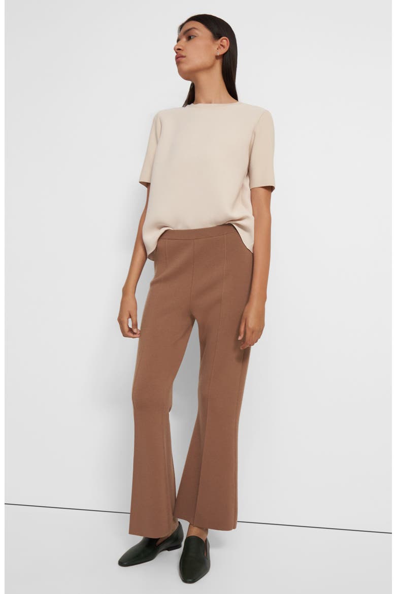 Flare Empire Wool Pants, Alternate, color, LIGHT CAMEL