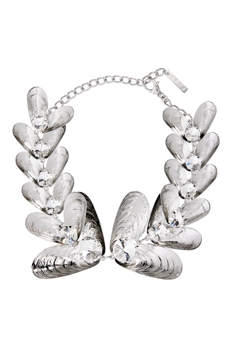 Crystal Mussel Choker, Main, color, SILVER