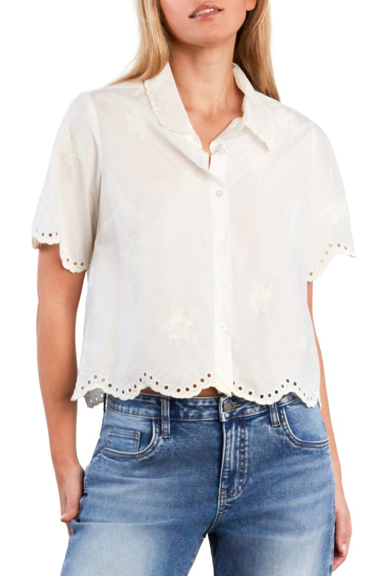 Empress Embroidered Shirt, Alternate, color, BRIGHT WHITE