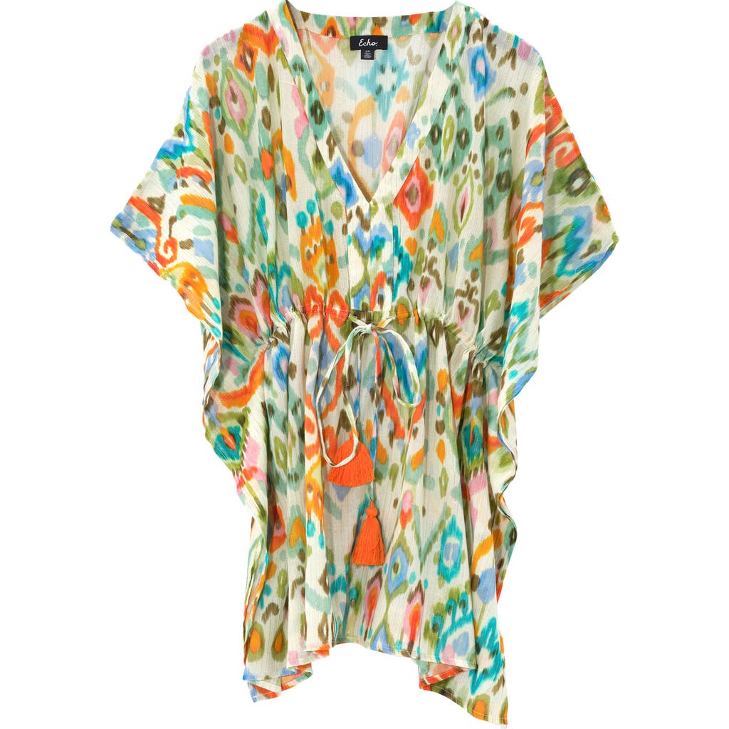 Echo Oasis Butterfly Caftan In Cream Floral