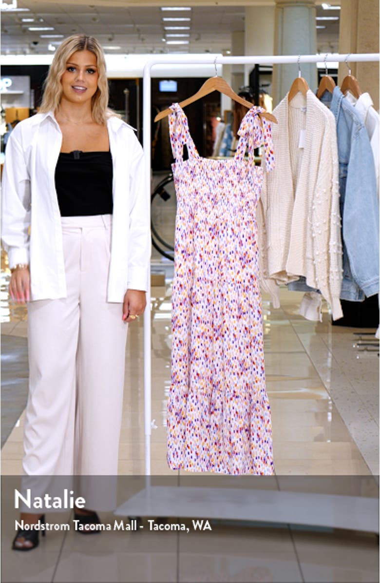 Confetti Smocked Bodice Maxi Sundress, sales video thumbnail