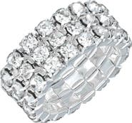 STEELTIME Simulated Crystal Multirow Jewelry