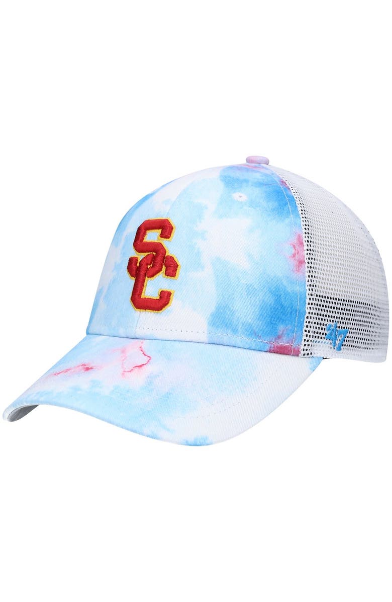 '47 Women's '47 White USC Trojans Casey MVP Trucker Snapback Hat, Main, color, 