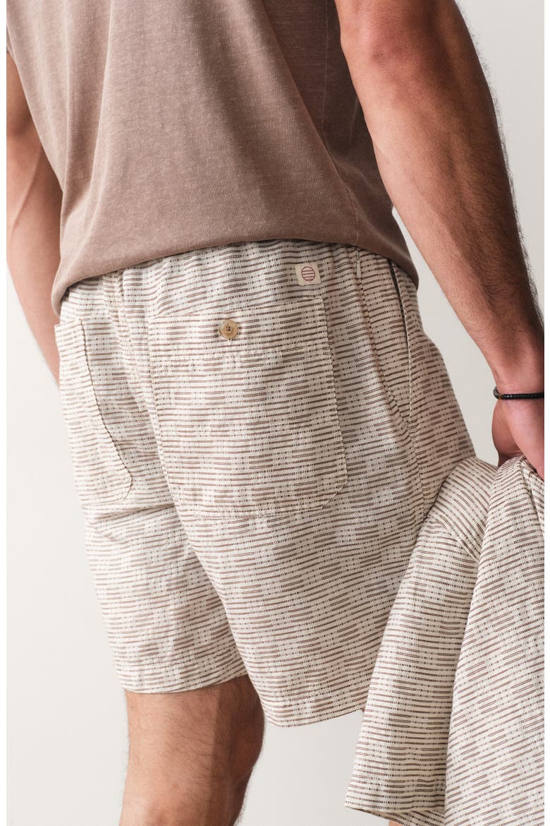 Saturday Dobby Shorts, Alternate, color, WHITE/ BROWN CHECK