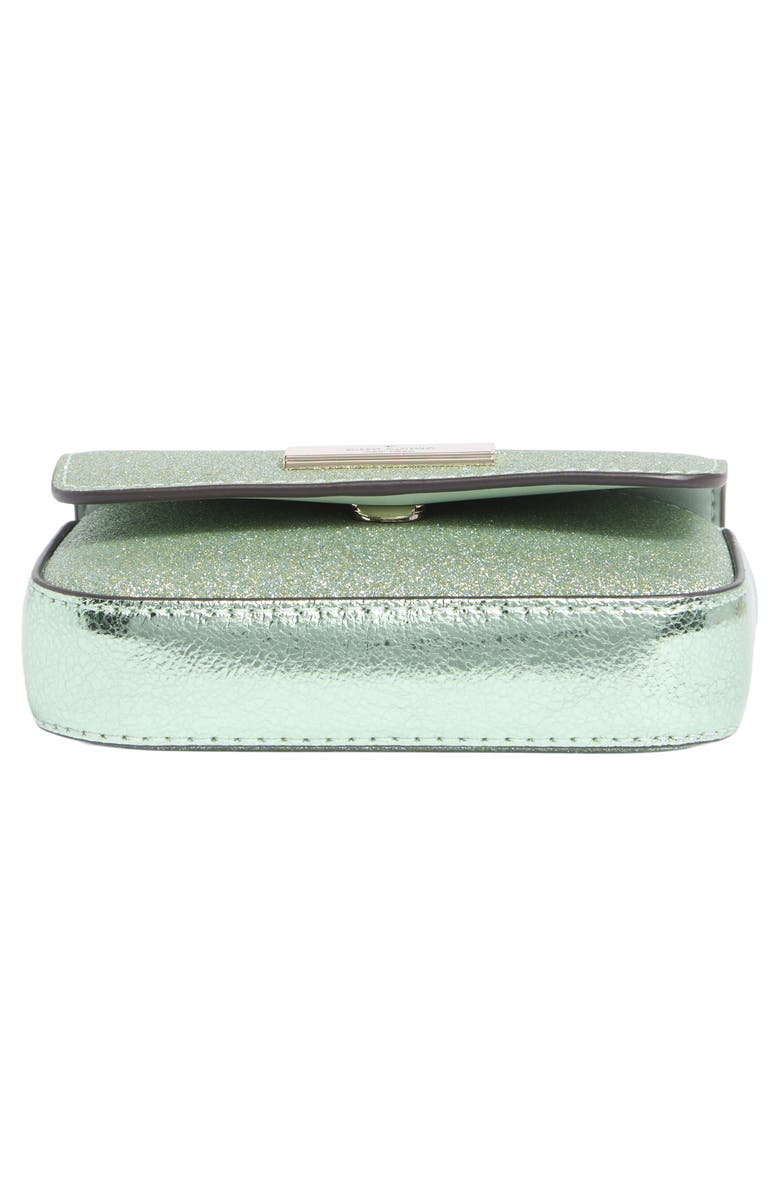 Kate Spade New York kenzie glitter card case crossbody bag, Alternate, color, Seawater