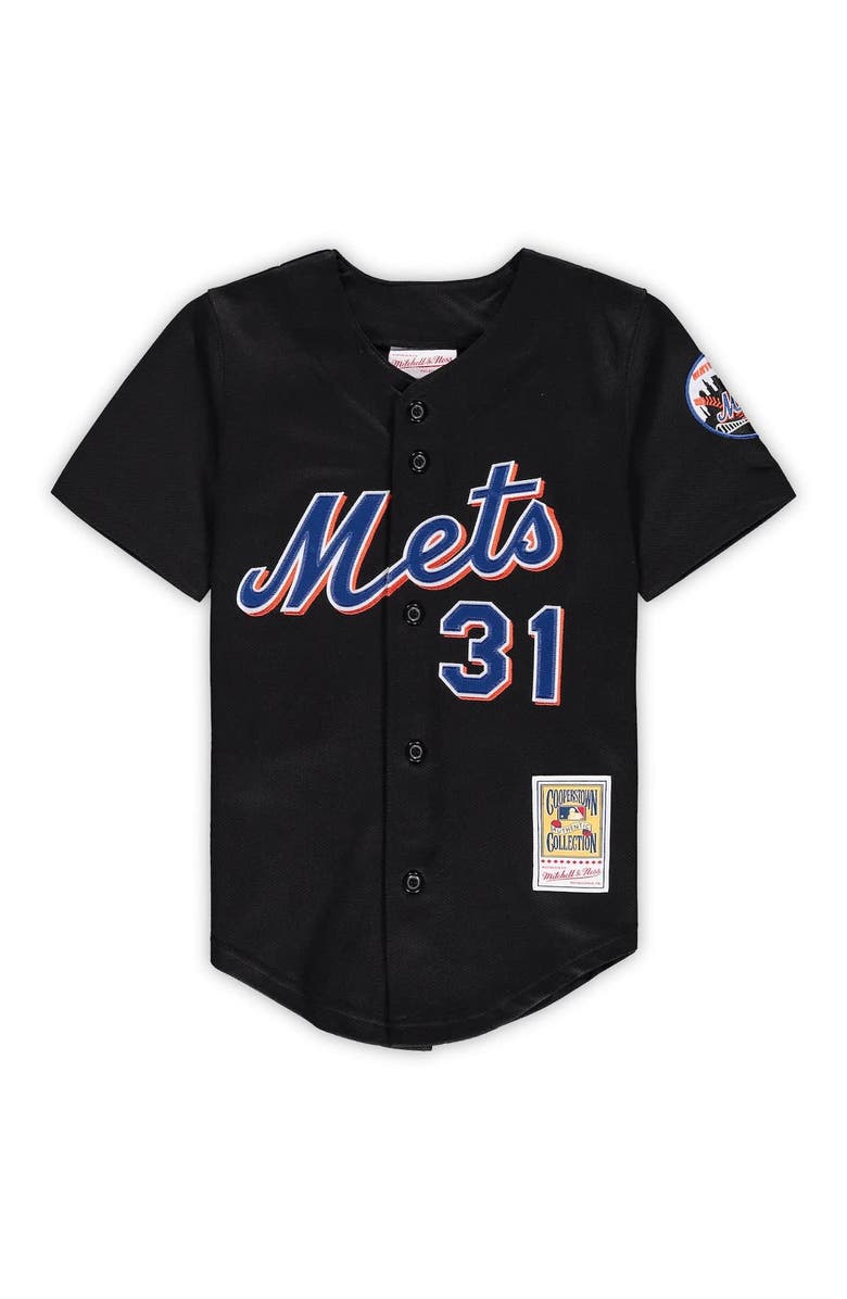 Mitchell & Ness Preschool & Toddler Mitchell & Ness Mike Piazza Black New York Mets Cooperstown Collection Mesh Jersey, Alternate, color, Black
