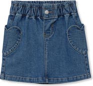 Lands' End Girls Denim Skirt With Pockets