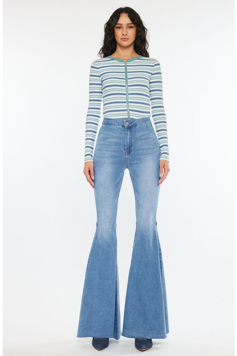 Beverly High Rise Super Flare Jeans, Alternate, color, Medium Wash