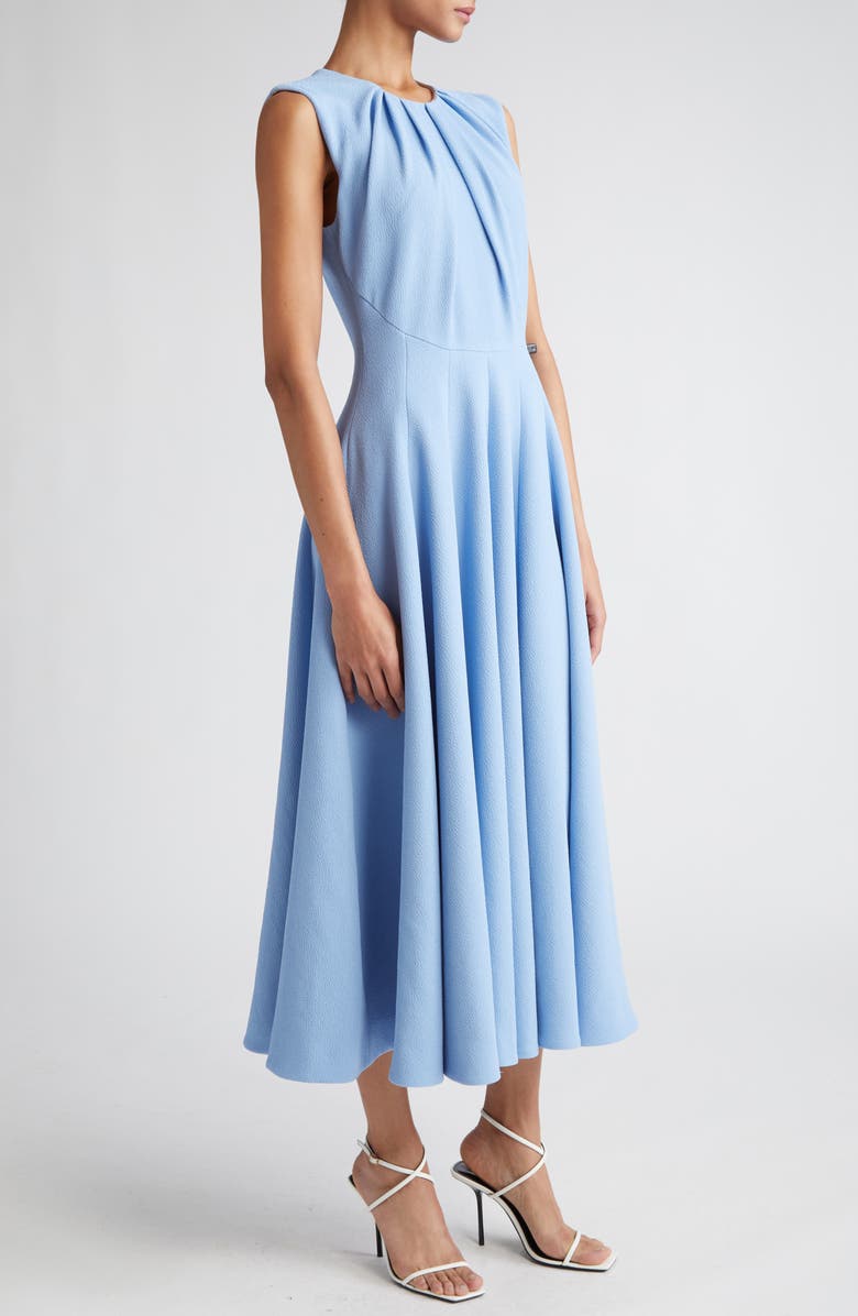 Emilia Wickstead Marlen Pleated Double Crepe A-Line Dress, Alternate, color,