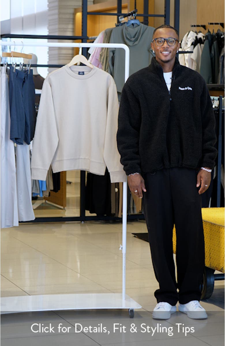 Regular Fit Cotton Blend Crewneck Sweatshirt, sales video thumbnail