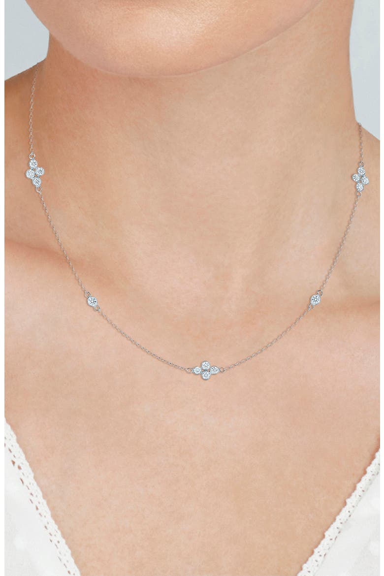 Diamond Station String Necklace, Alternate, color, WHITE GOLD
