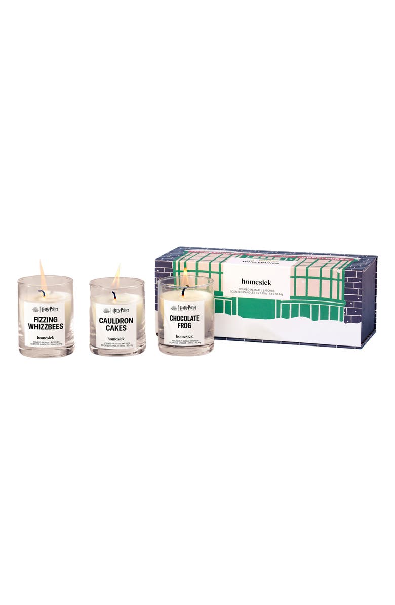 homesick Harry Potter Honeydukes 3-Piece Mini Candle Set, Main, color, 