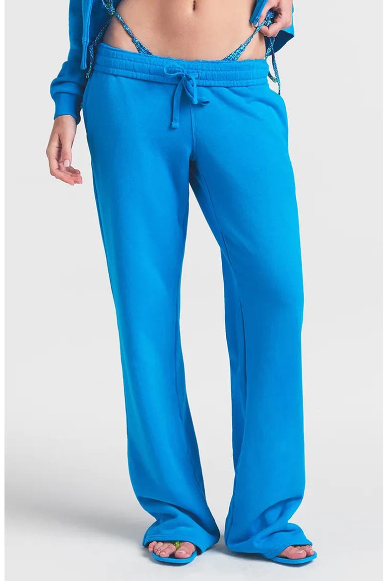 Oversize French Terry Pants, Main, color, CERULEAN