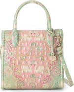 Brahmin Small Caroline Croc Embossed Leather Satchel