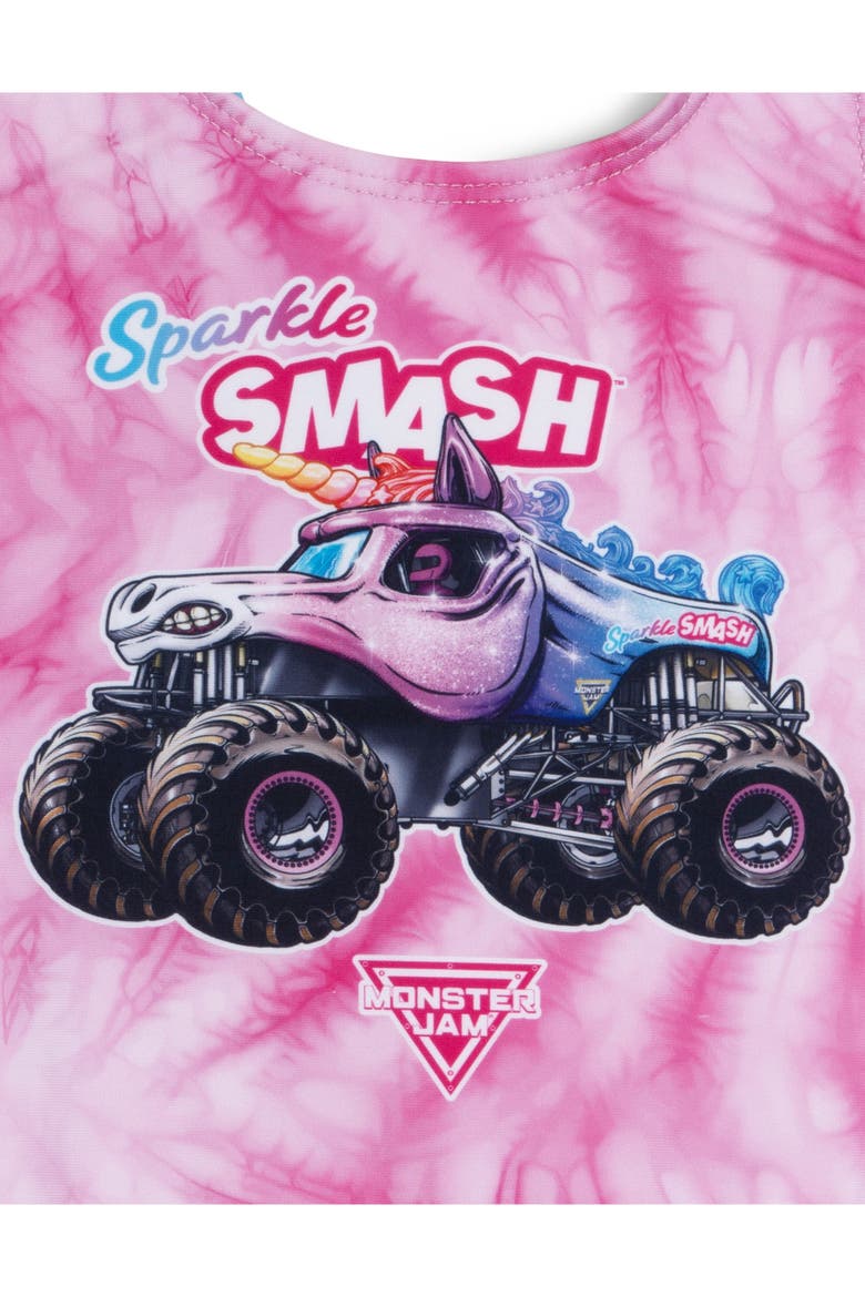 Sparkle Smash One Piece Bathing Suit UPF 50+, Alternate, color, Pink Sparkle Smash
