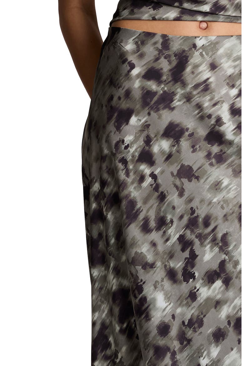 Bias Cut Printed Maxi Skirt, Alternate, color, TURTLE GREEN MULTI