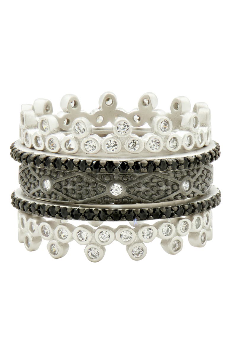 FREIDA ROTHMAN Industrial Finish 5-Set Stackable Rings, Main, color,