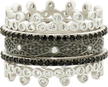 Freida Rothman Stackable Rings FREIDA ROTHMAN Industrial Finish 5-Set Stackable Rings | Nordstrom