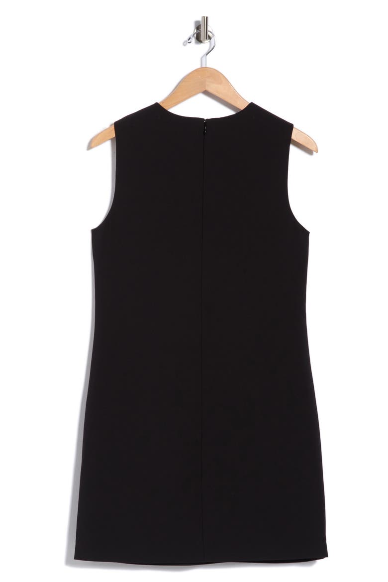 Easy Dr. Admiral Stretch Crepe Shift Dress, Alternate, color, BLACK