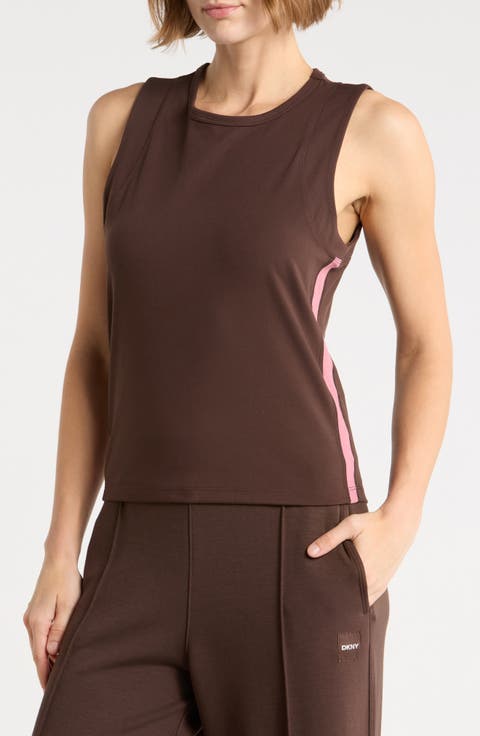 Side Stripe Crewneck Tank