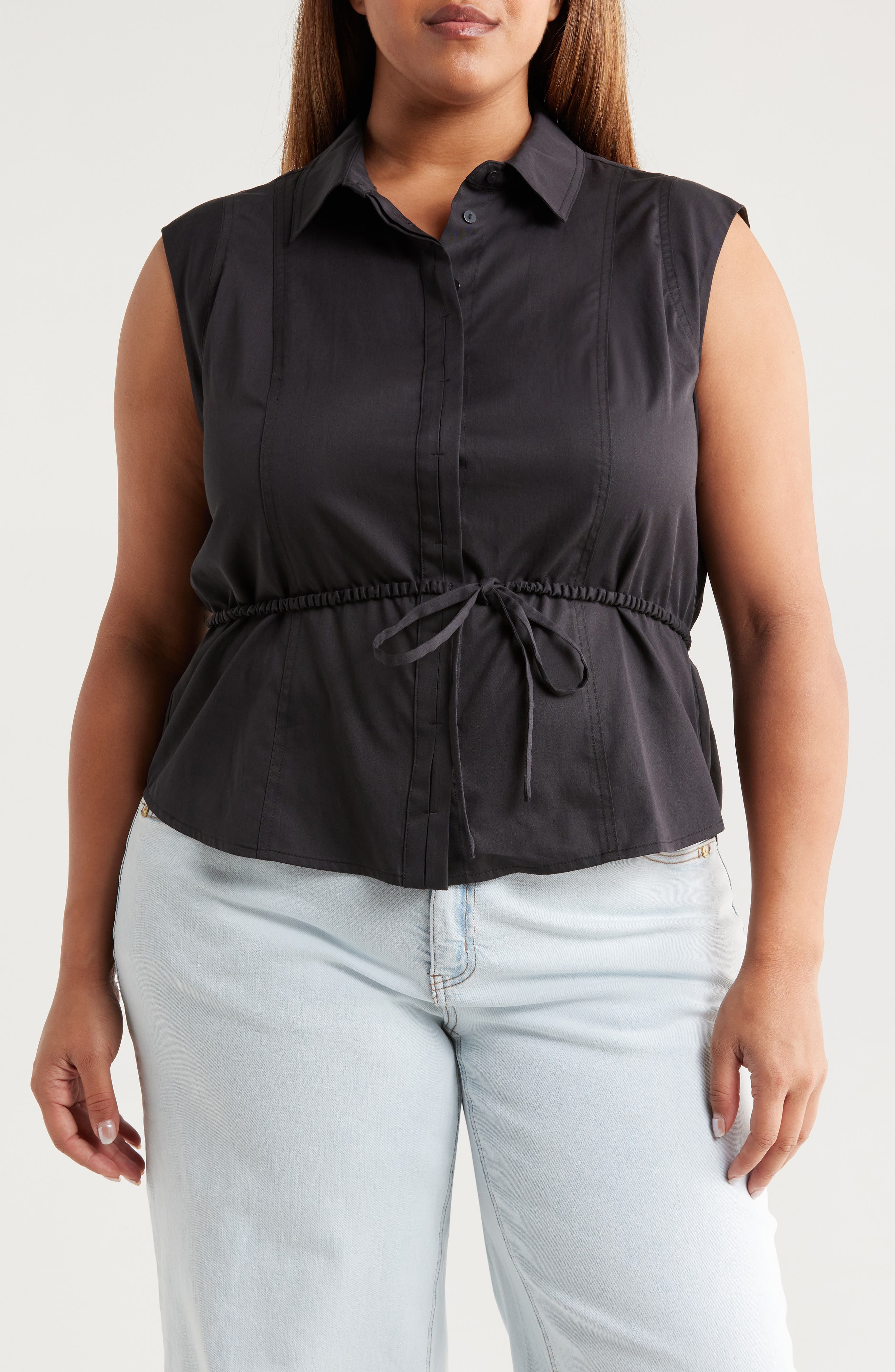 Cap Sleeve Peplum Top