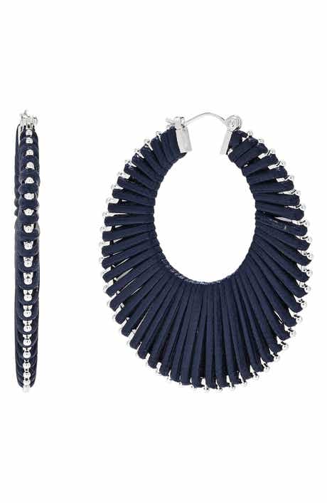 EYE CANDY LOS ANGELES Rafaella Wrapped Hoop Earrings