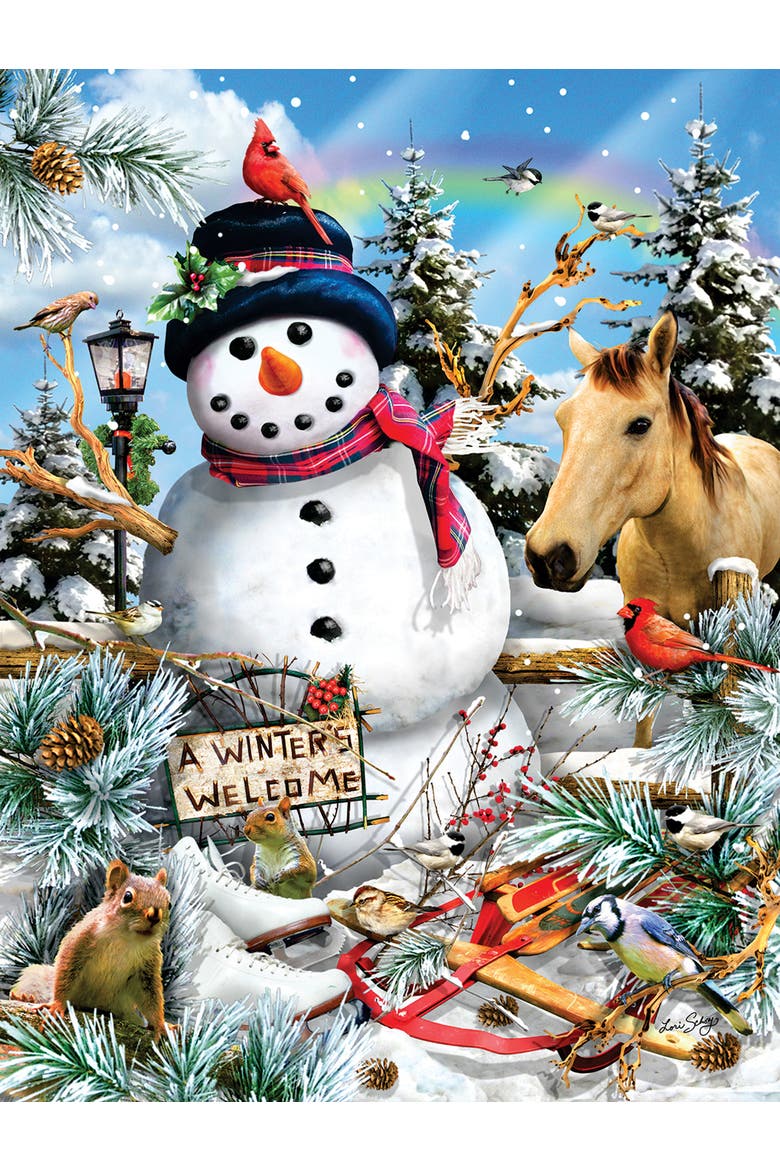 Winter's Welcome 500 piece Jigsaw Puzzle for Adults, Alternate, color, Multicolor
