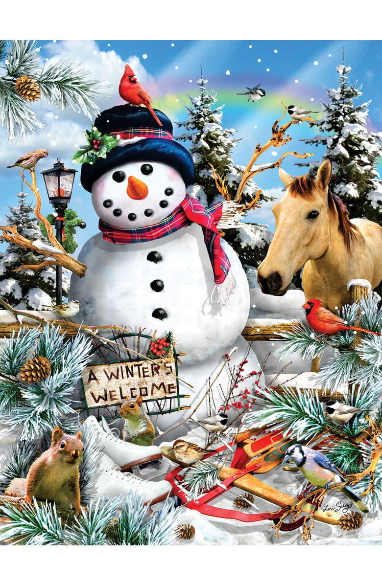 Sunsout Winter's Welcome 500 piece Jigsaw Puzzle for Adults, Alternate, color, Multicolor