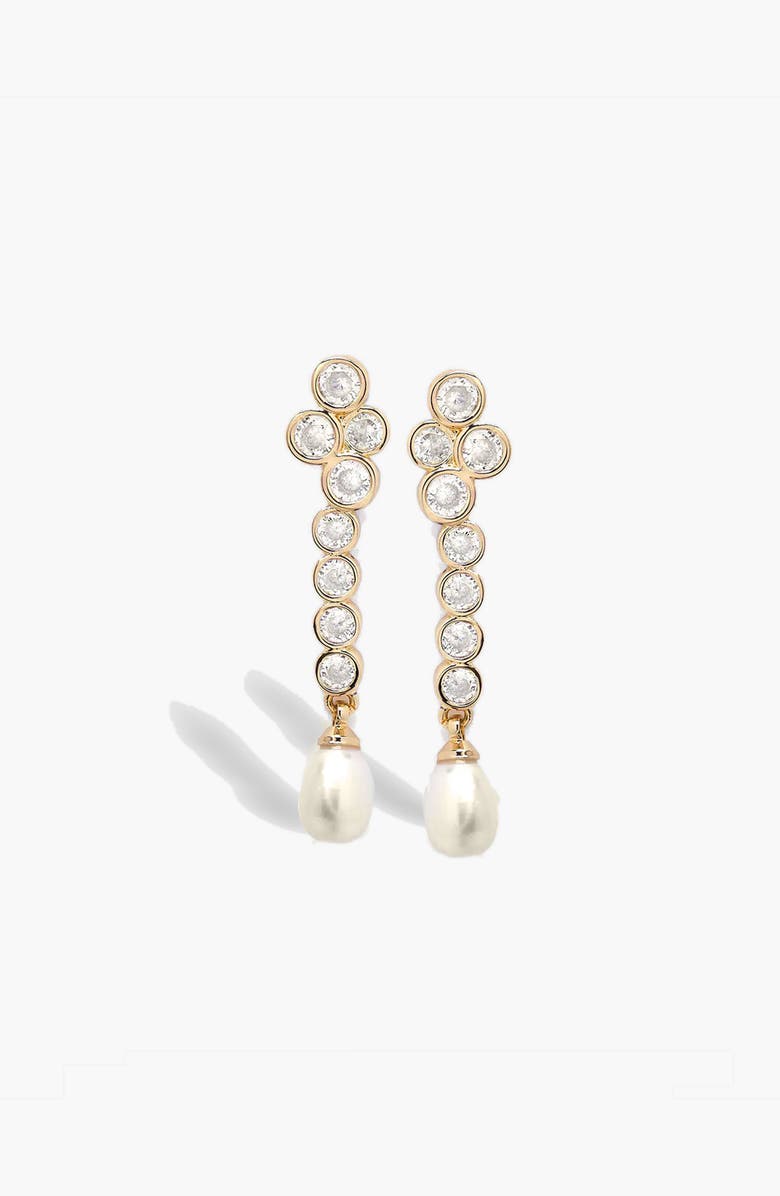 YOJ Drop Averi Crystal Earrings in Gold, Main, color, Gold