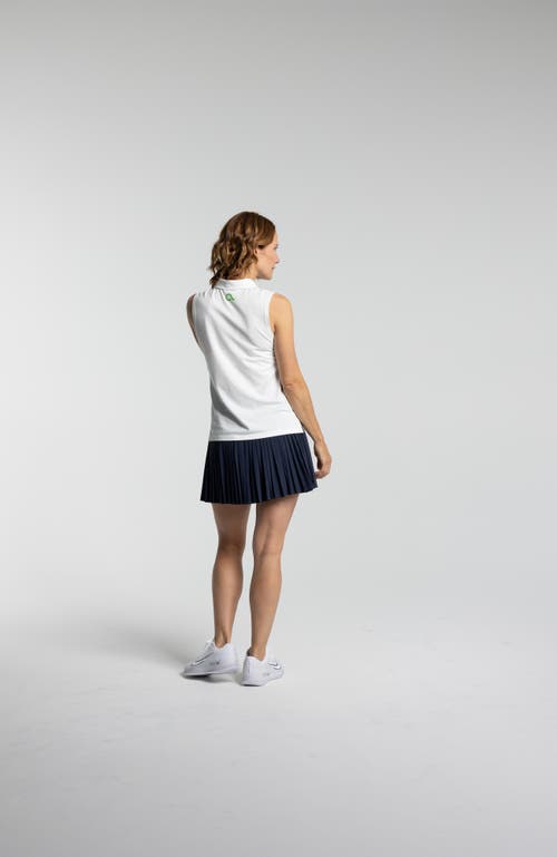 Avi Clubhouse Pickleball Polo In White Lotus
