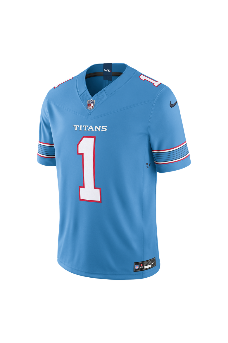 Men's Nike Cameron Ward Light Blue Tennessee Titans Team Vapor F.U.S.E. Stitched Limited Jersey, Alternate, color, Light Blue