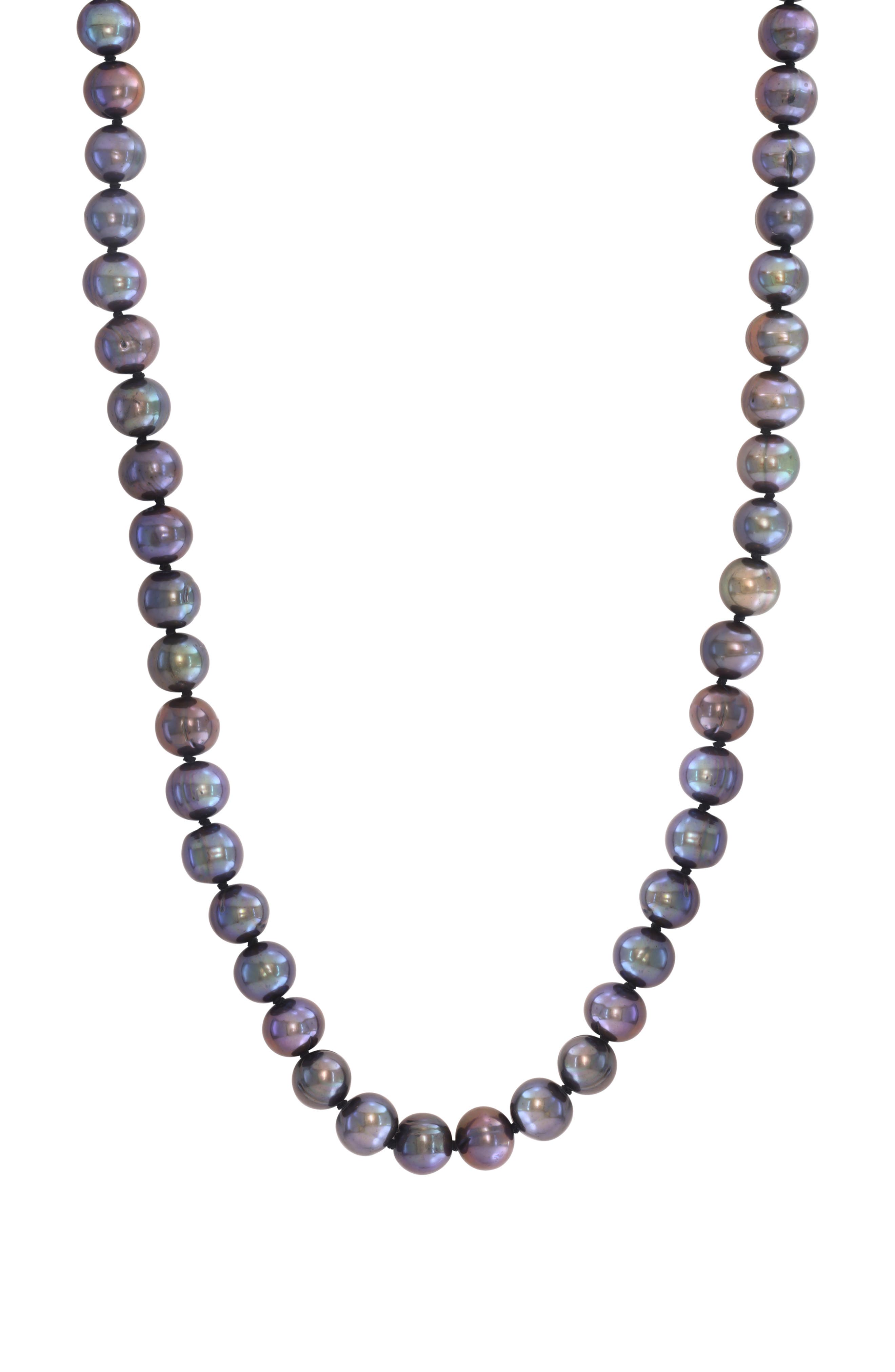Black Freshwater Pearl Strand Necklace