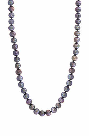 Black Freshwater Pearl Strand Necklace