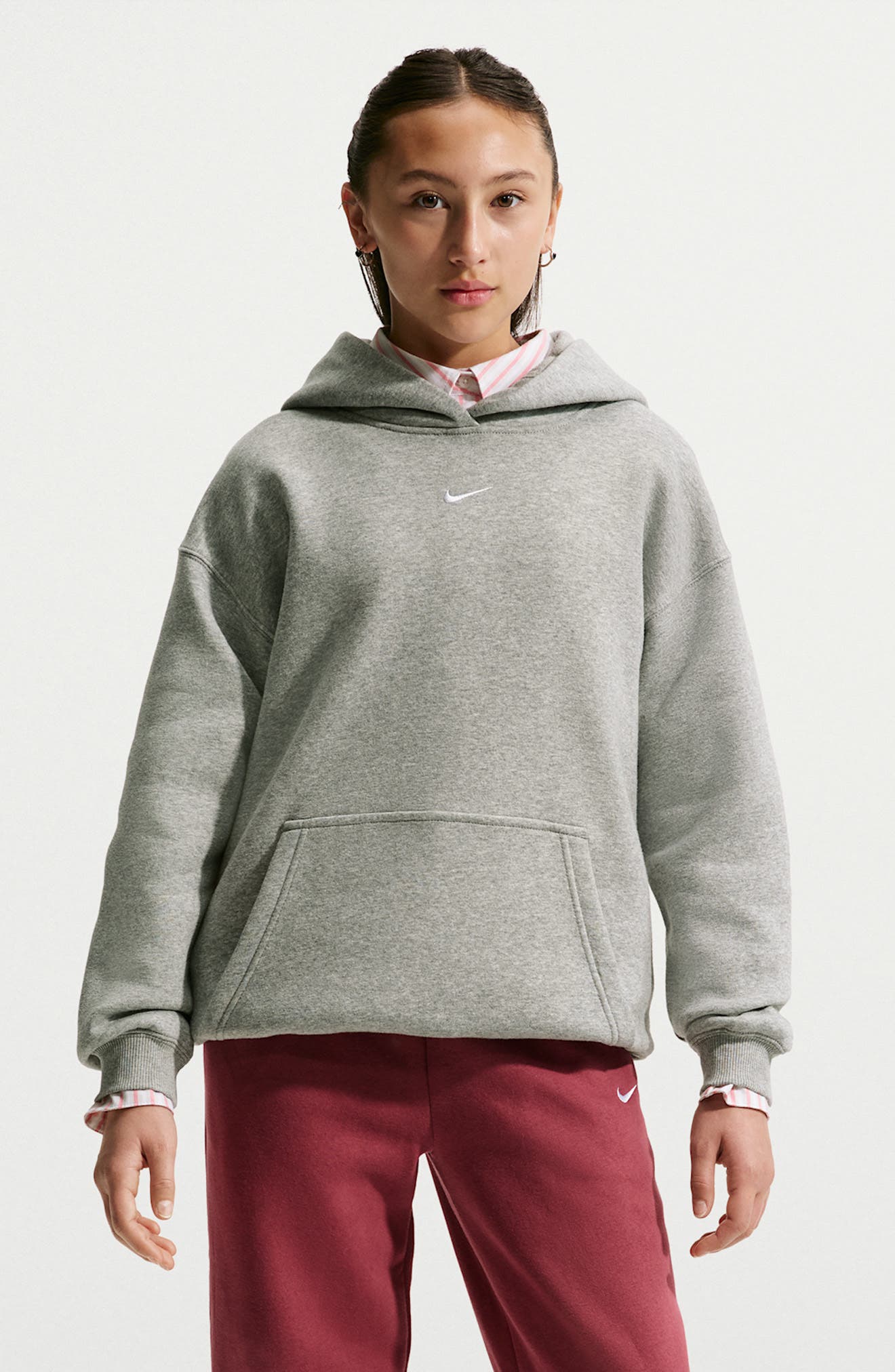 DARK GREY HEATHER/ WHITE