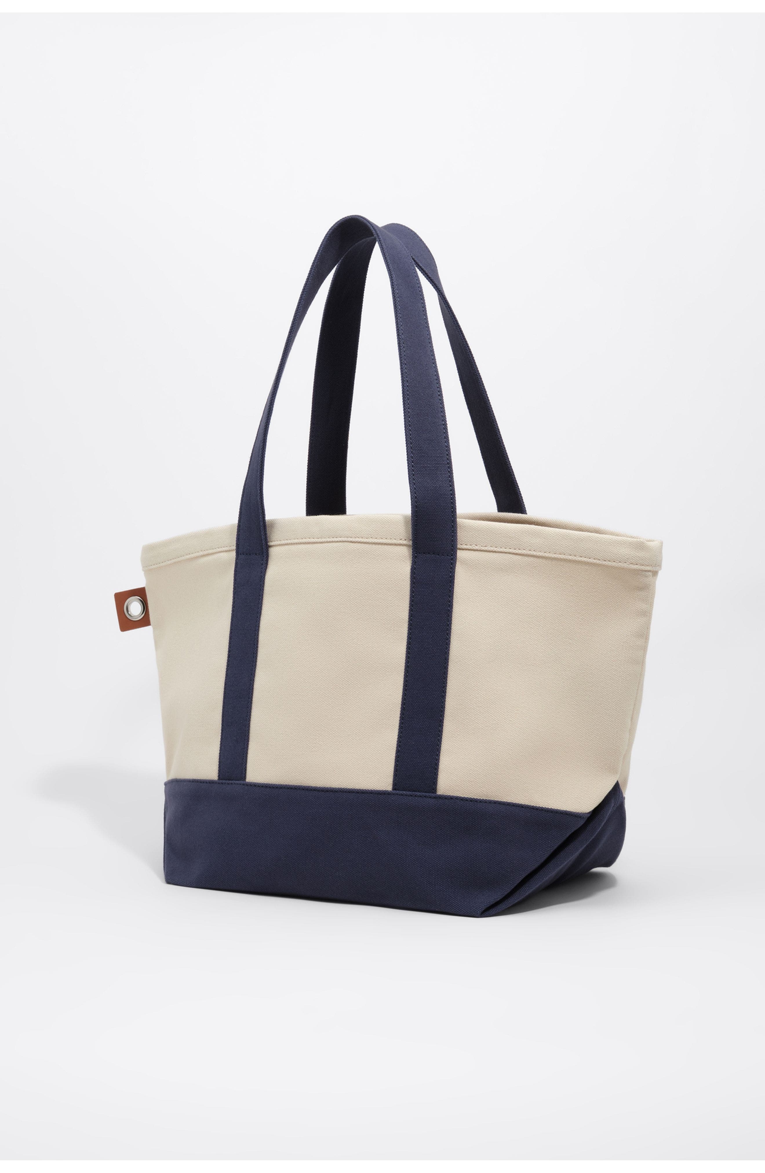Cotton Maxi Beach Bag, Alternate, color, LIGHT NAVY