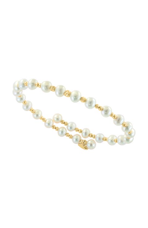 14K Yellow Gold Pearl Garden Freshwater Pearl Necklace